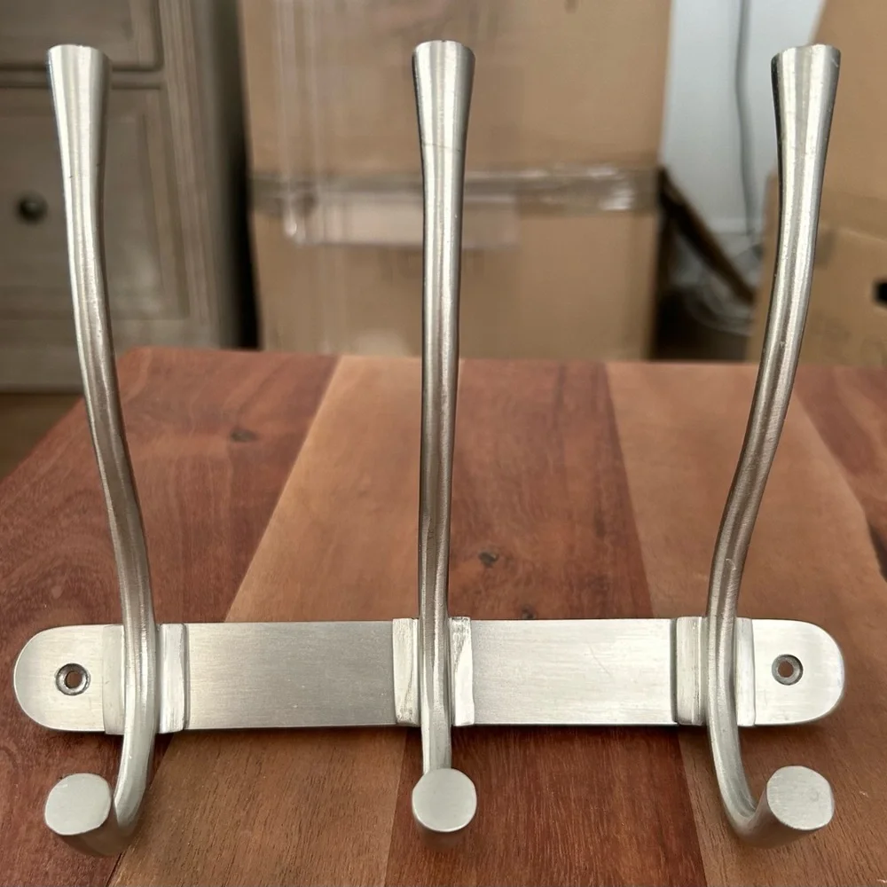 Anthropologie Quinn Hook Rack in Brushed Silver